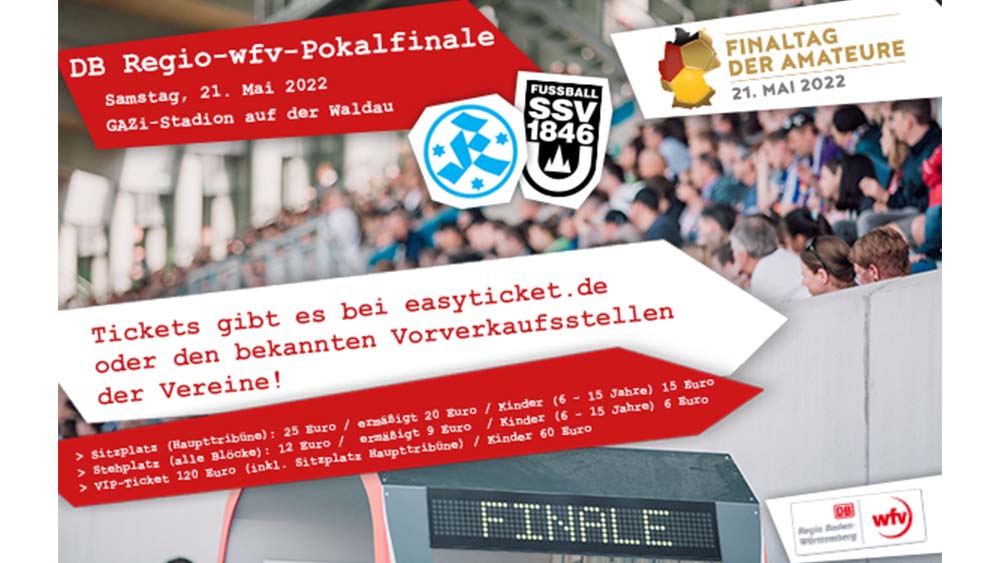 Tickets für das Finale im DB Regio-wfv-Pokal