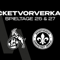 Verkaufsstart der Heimspiele gegen Köln und Darmstadt